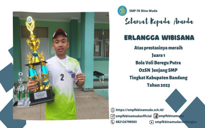 Erlangga Wibisana Atlit Bola Voli dari SMP FK Bina Muda